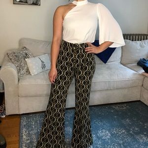 Unique Belted chain print ZARA pants